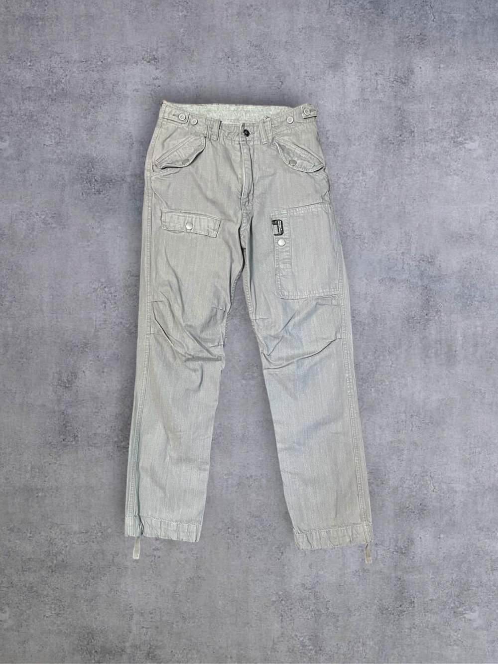 Vintage 2000s y2k Gray Diesel 100% Cotton Sz 26 Cargo Pants